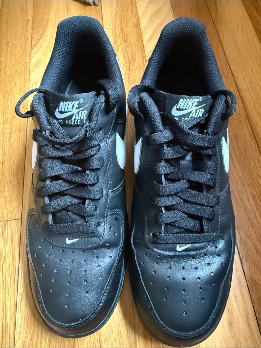 Nike Men’s Air Force 1 Black with White Swoosh